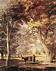 Great Canvas Paintings - Cow-Girl in the Windsor Great Park